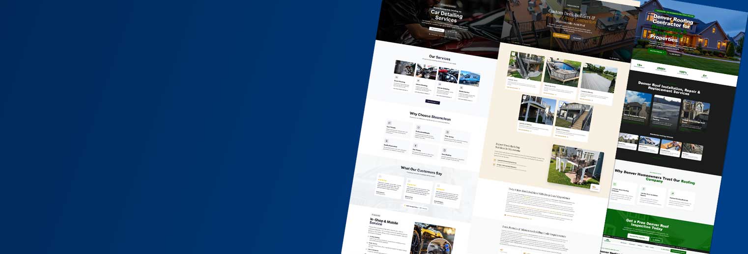 Corporate branding showcase with website designs