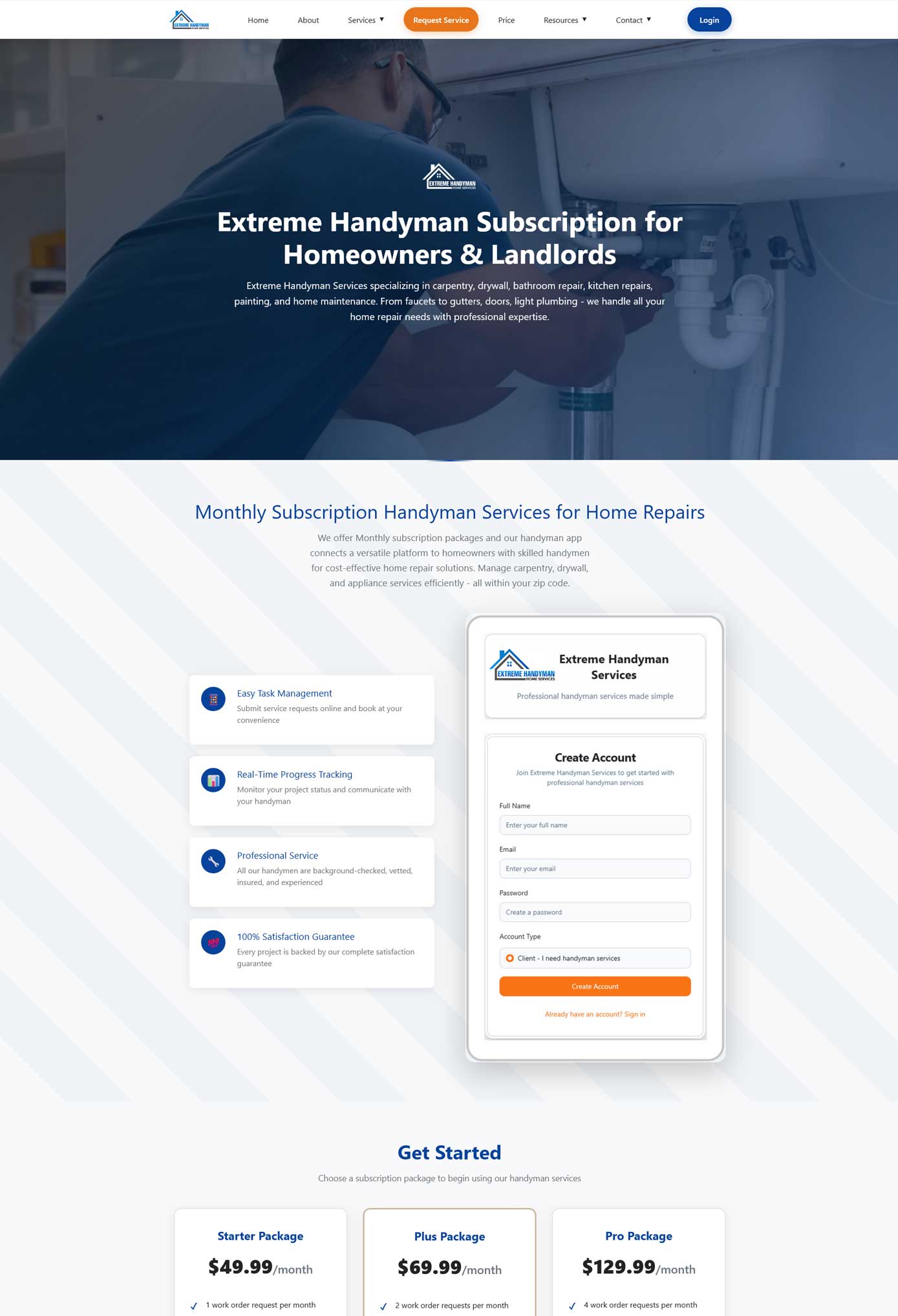 Extreme Handyman Website