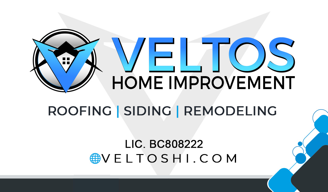 Veltos Roofing business card back