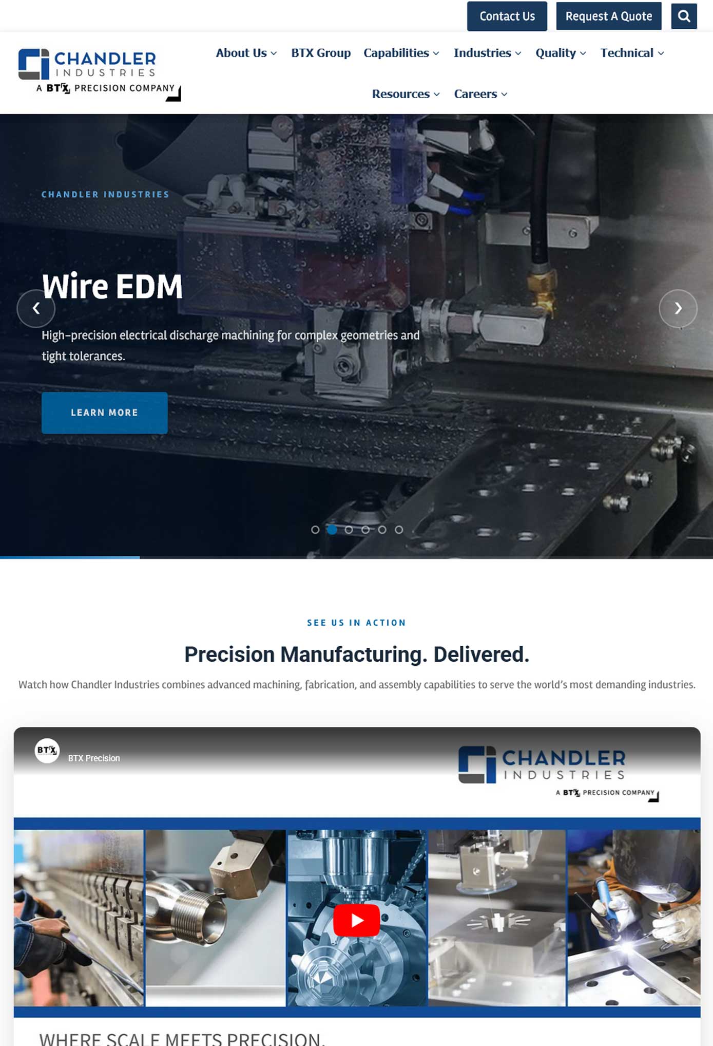 Chandler Industries - Website Design by Multimedia Graphics
