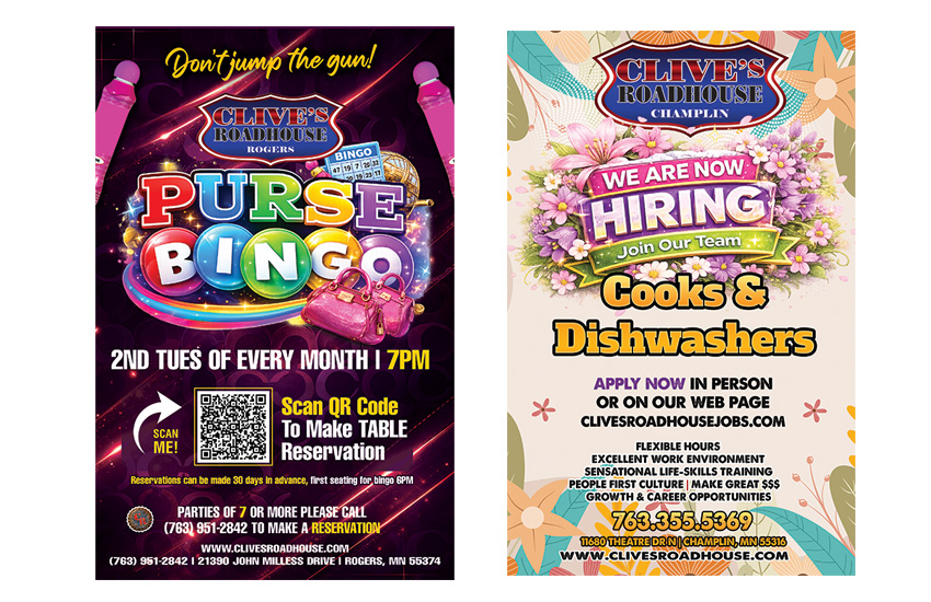 Clive's Roadhouse — Poster Design by Multimedia Graphics