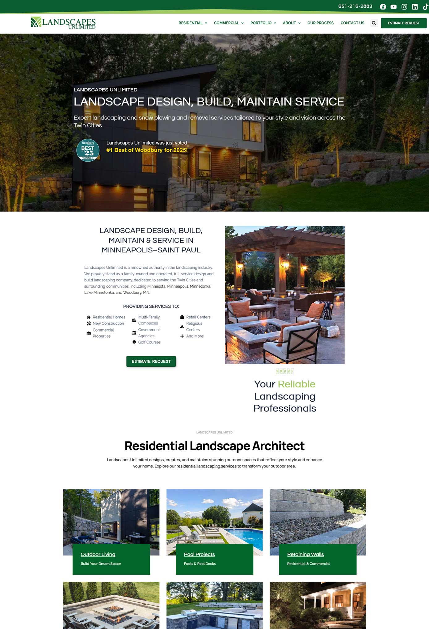 Landscapes Unlimited - Website Design by Multimedia Graphics