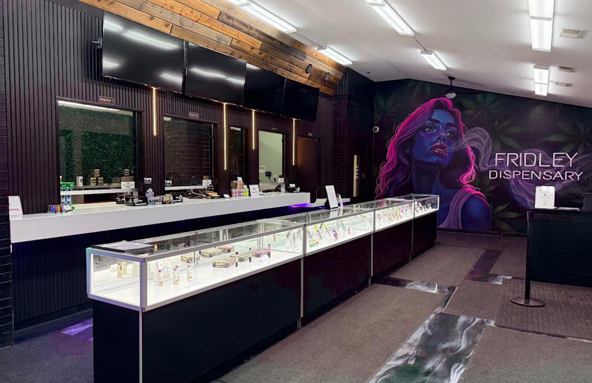 Fridley Dispensary — Custom mural and branded interior