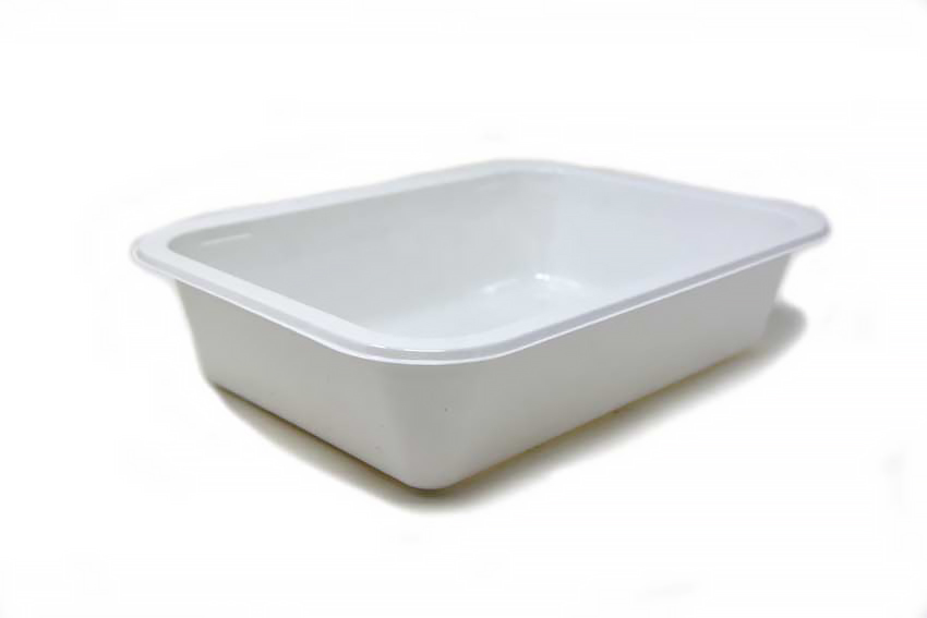 MinnTech Plastics — Food tray product shoot, top-down angle